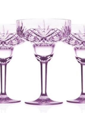 NIB Set of Four Dublin Acrylic Margarita Purple